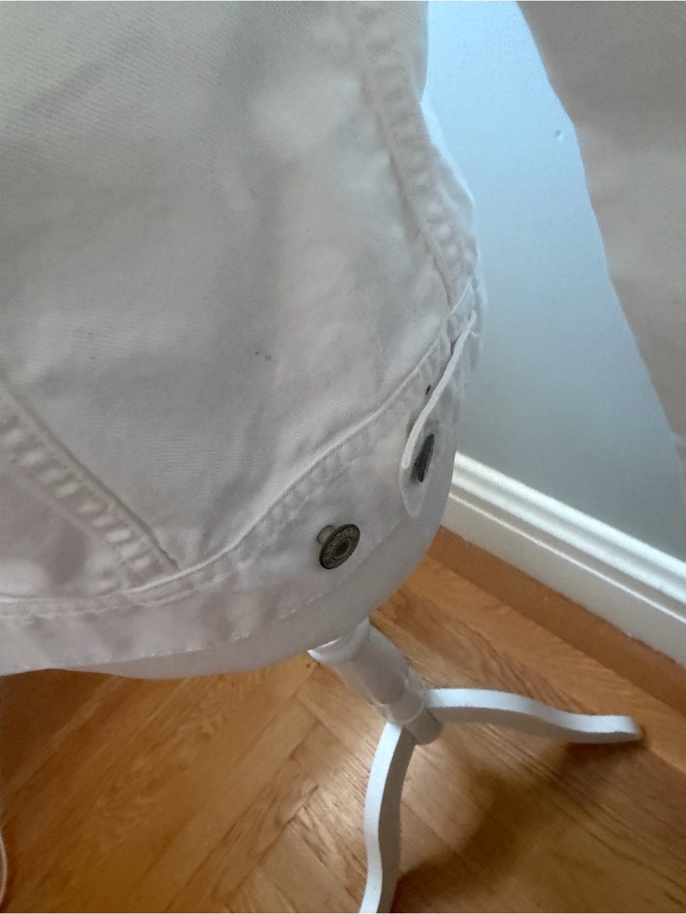 Talbots White Stretch Denim Jacket Medium Classic Button Front Cotton Blend - Picture 6 of 10